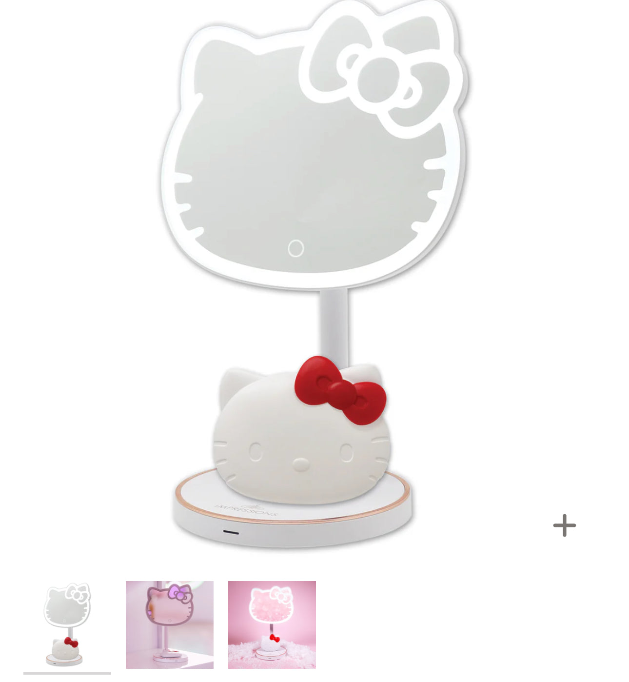 Hello Kitty LED Rechargeable Makeup Mirror + Wireless Compact Bundle