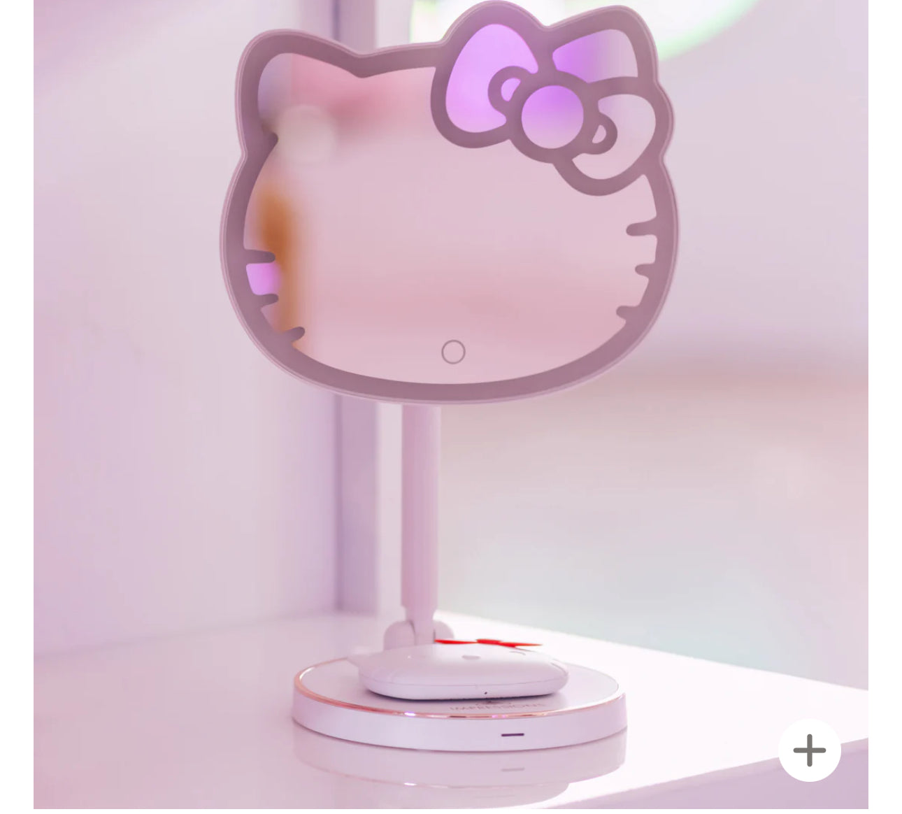 Hello Kitty LED Rechargeable Makeup Mirror + Wireless Compact Bundle