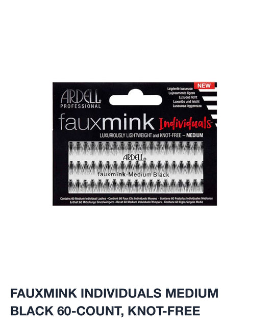 FAUXMINK INDIVIDUALS MEDIUM BLACK 60-COUNT, KNOT-FREE ardell