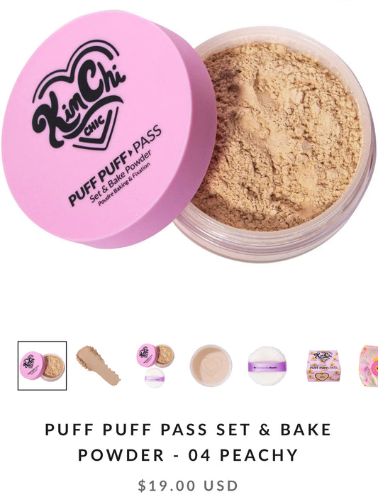 Kimchic PUFF PUFF PASS SET & BAKE POWDER - 04 PEACHY