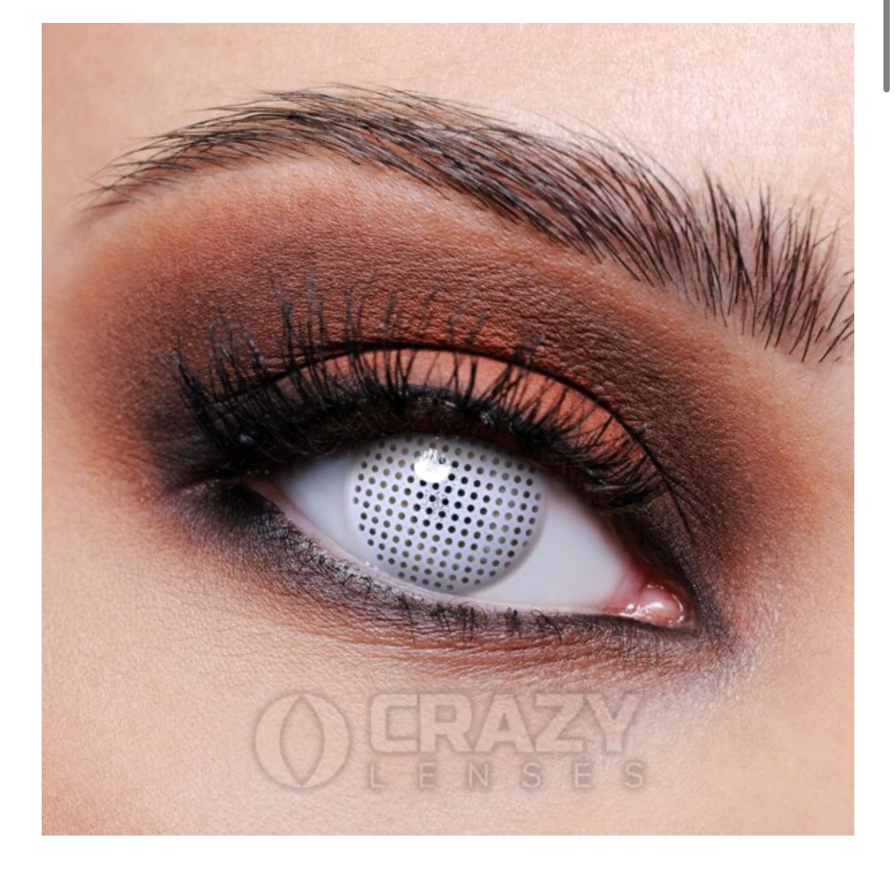 white mesh crazy contacts