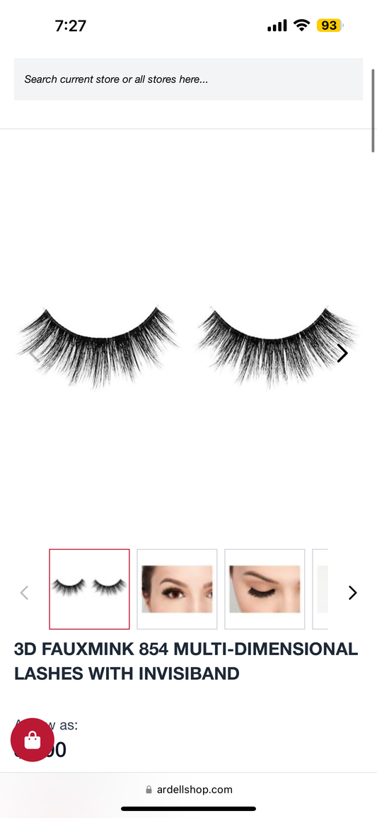 3D FAUXMINK 854 MULTI-DIMENSIONAL LASHES WITH INVISIBAND ardell