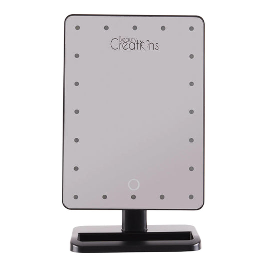 Beauty Creations - 20 LED TOUCH SMALL MIRROR - BLACK