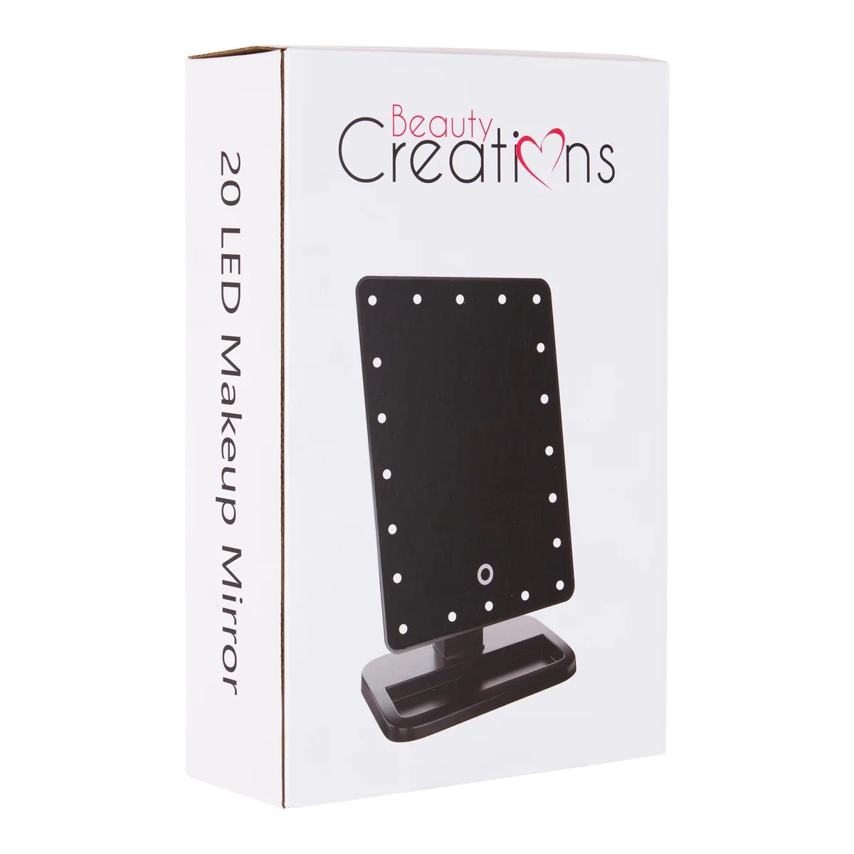 Beauty Creations - 20 LED TOUCH SMALL MIRROR - BLACK